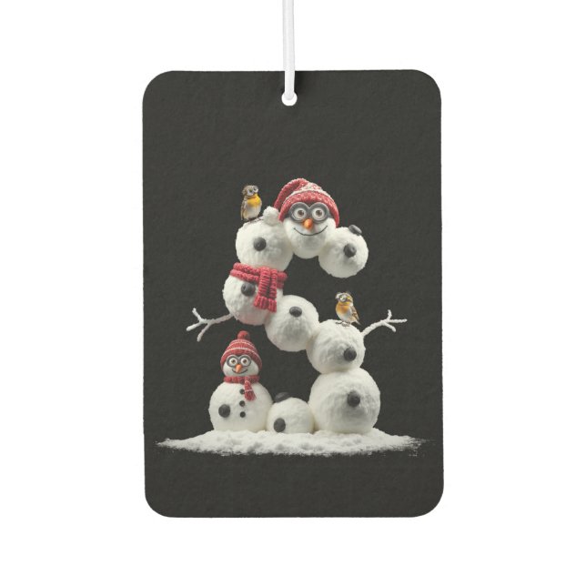 Snowman-Minion in der Form S Autolufterfrischer (Vorderseite)