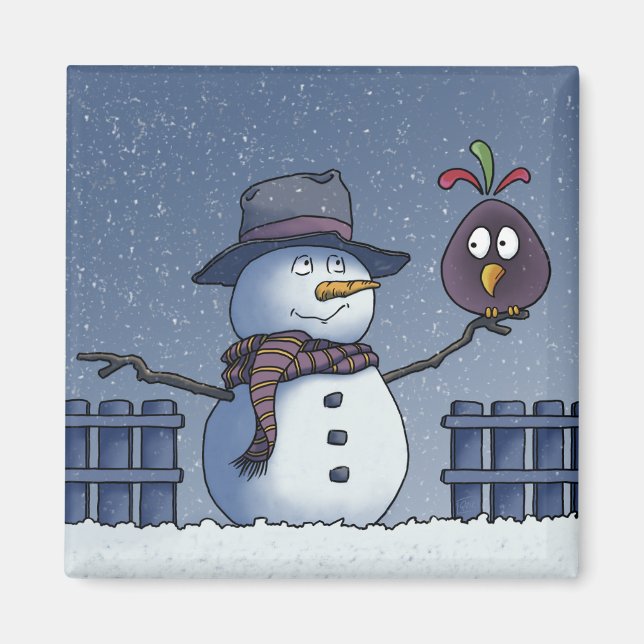 Snowman mit Bird Magnet (Vorne)