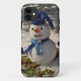 Snowman mit Blue Hat und Scarf iPhone 11 Hülle