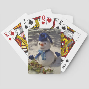 Snowman mit Blue Hat und Scarf Spielkarten