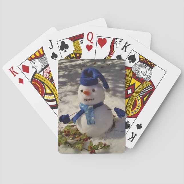 Snowman mit Blue Hat und Scarf Spielkarten (Rückseite)