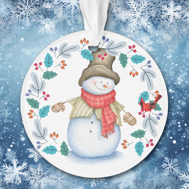 Snowman mit den Kindern des Roten Vogelkriegs Ornament (Von Creator hochgeladen)