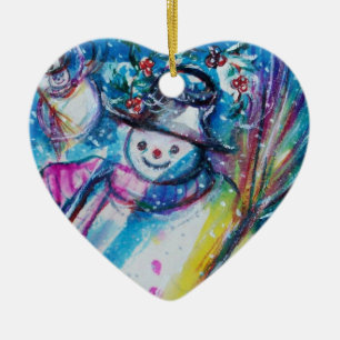 SNOWMAN MIT EIGENEM Herzen Keramikornament