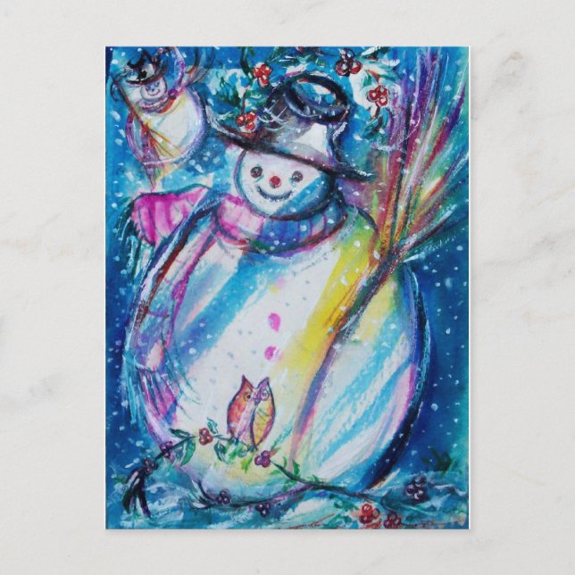 SNOWMAN MIT EIGENTUM POSTKARTE (Vorderseite)