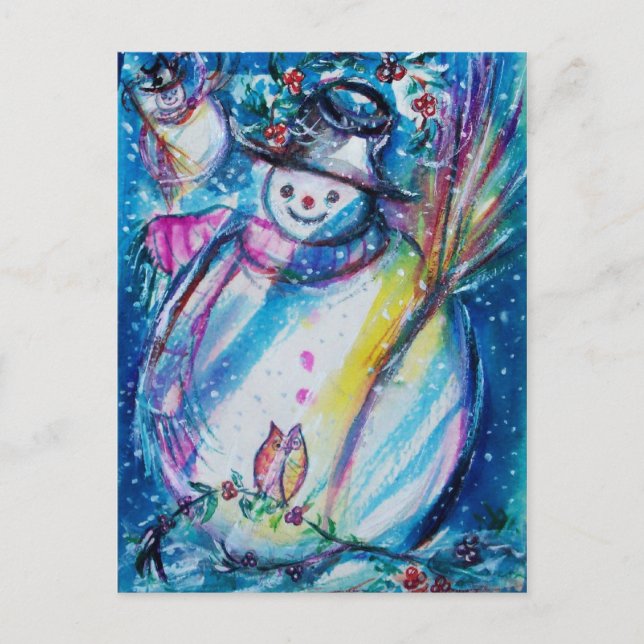 SNOWMAN MIT EIGENTUM POSTKARTE (Vorderseite)