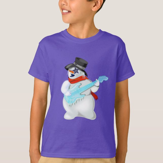 Snowman mit Gitarren-T - Shirt (Vorderseite)