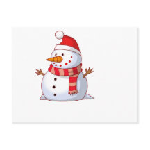 Snowman mit Hut und Scarf