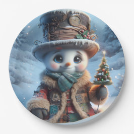 Snowman mit Neujahrsbaum, Weihnachten, Autor Nat Pappteller
