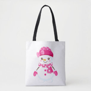 Snowman mit rosa Hut und Scarf