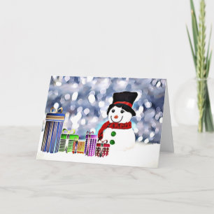 Snowman mit seinen Geschenken Karte