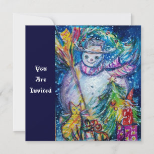 SNOWMAN MIT SPIELZEUGEN, Weihnachts-Party Einladung