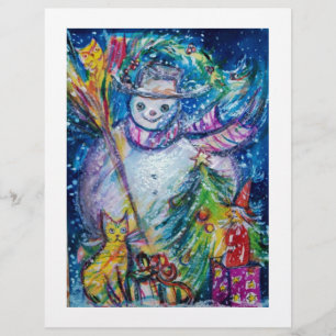 SNOWMAN MIT SPIELZEUGEN, weiß, blau Flyer