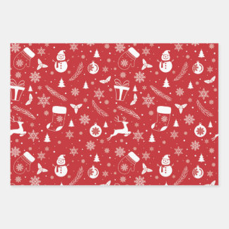 Snowman Mitton Snowflake Weihnachtsgeschenk Geschenkpapier Set