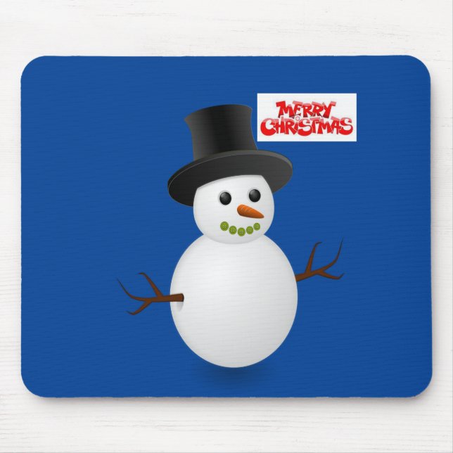 Snowman Mouse Pad Mousepad (Vorne)