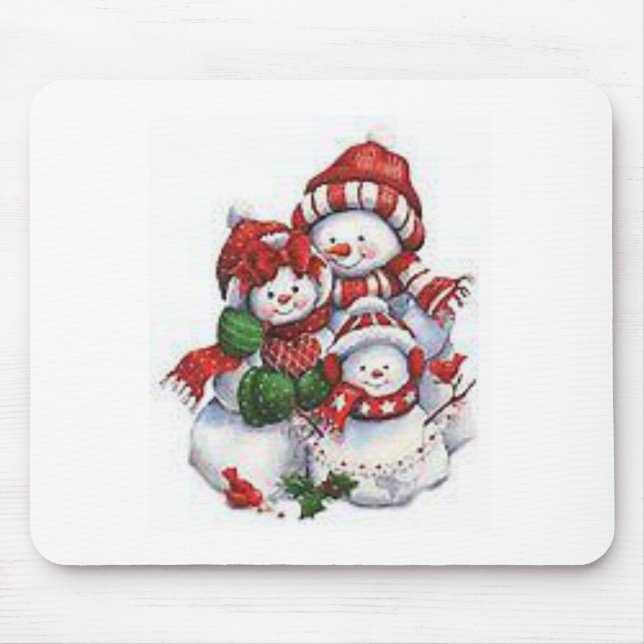 Snowman Mouse Pad Mousepad (Vorne)