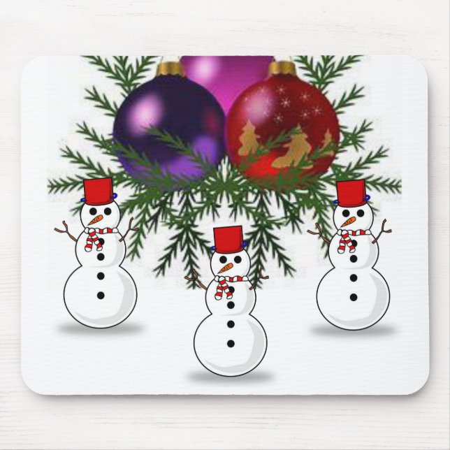 Snowman Mouse Pad Mousepad (Vorne)
