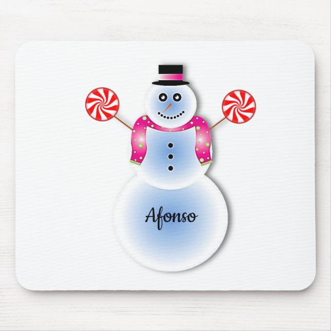 Snowman Mouse Pad Mousepad (Vorne)