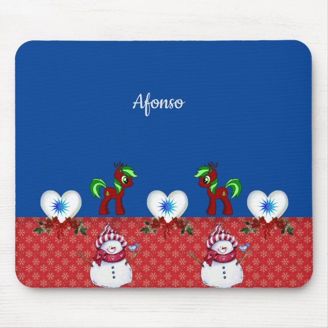 Snowman Mouse Pad Mousepad (Vorne)