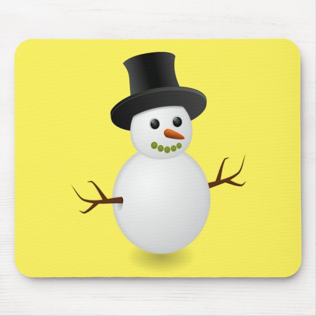 Snowman Mouse Pad Mousepad (Vorne)