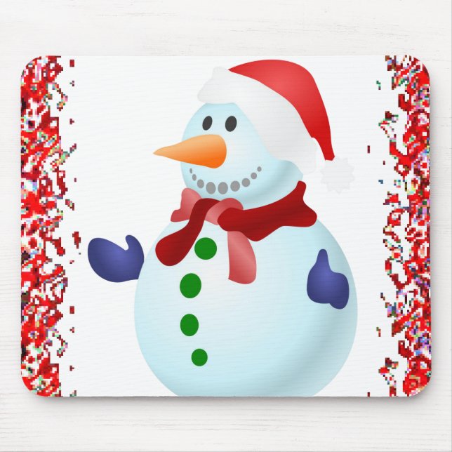Snowman Mouse Pad Mousepad (Vorne)