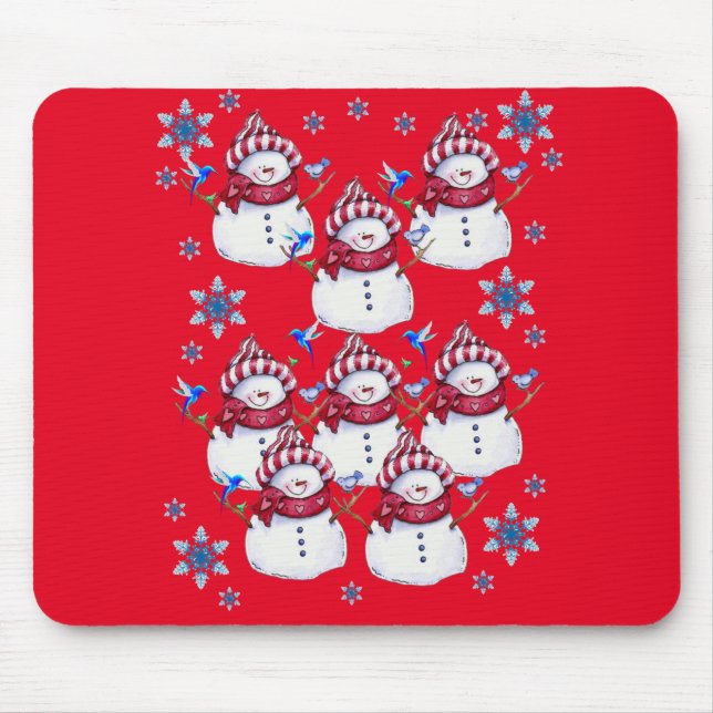 Snowman Mouse Pad Mousepad (Vorne)