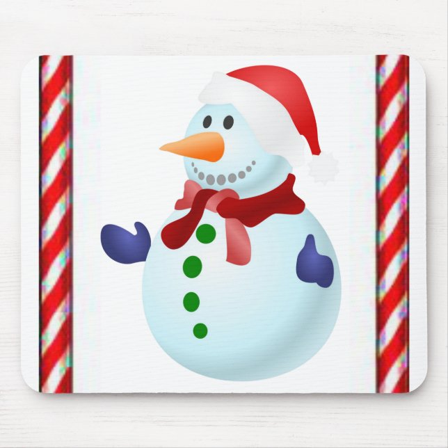 Snowman Mouse Pad Mousepad (Vorne)