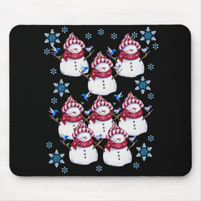 Snowman Mouse Pad Mousepad (Vorne)