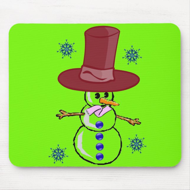 Snowman Mouse Pad Mousepad (Vorne)
