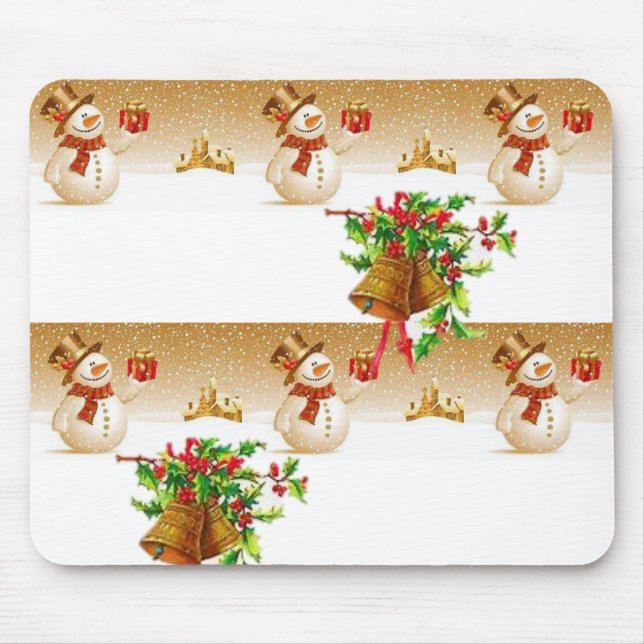 Snowman Mouse Pad Mousepad (Vorne)