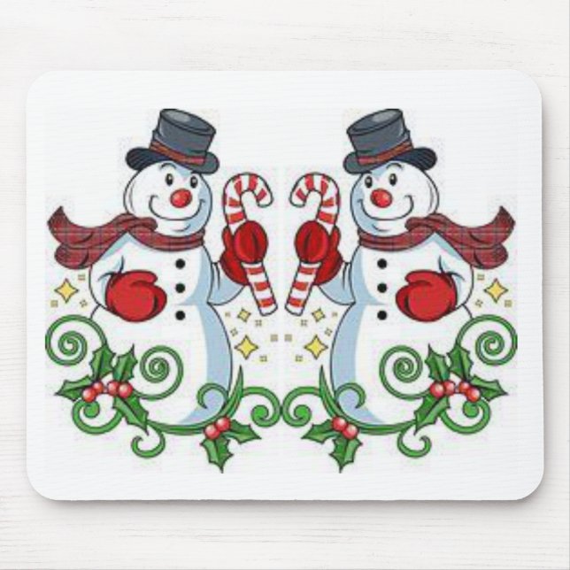 Snowman Mouse Pad Mousepad (Vorne)