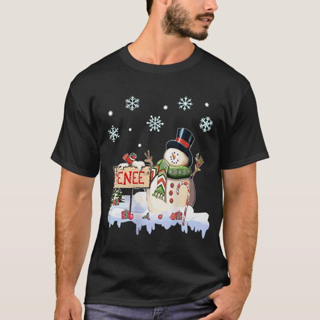Snowman nene Freeze Weihnachtsfest Party Xmas T-Shirt (Vorderseite)