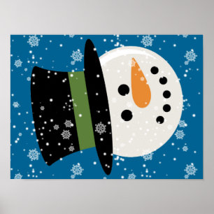 SNOWMAN NIEDLICHE GESICHT POSTER