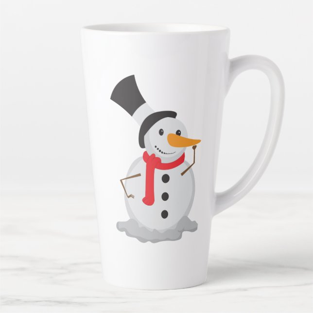 Snowman Nose Touch Weihnachten Tasse! Milchtasse (Rechts)