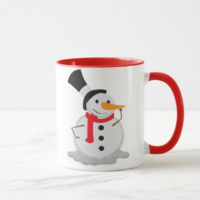Snowman Nose Touch Weihnachten Tasse! Tasse (Rechts)
