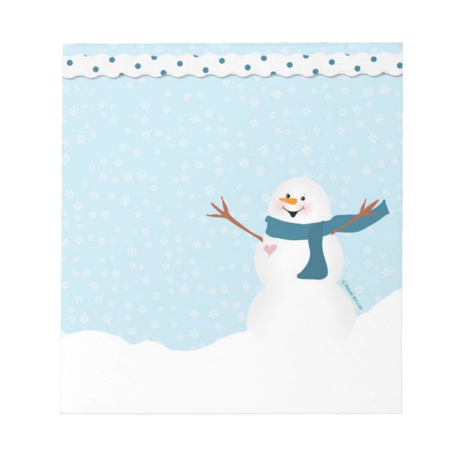 Snowman Notepad Notizblock (Vorderseite)