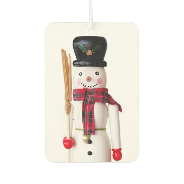 Snowman Nutcracker - Personalisierter Text Autolufterfrischer (Vorderseite)