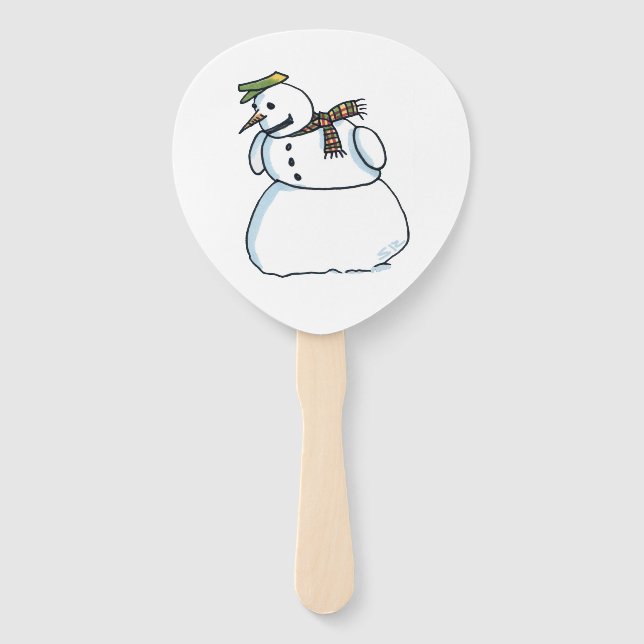 Snowman paddle hand fans fächer (Vorderseite)