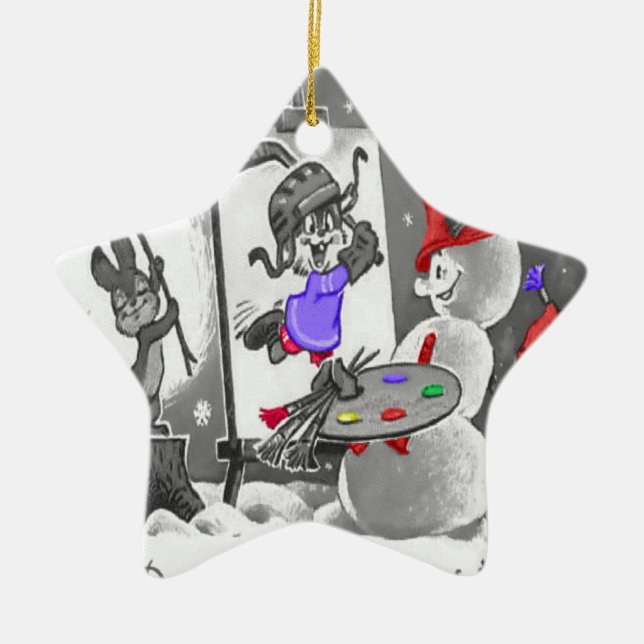 Snowman Painting Ornament (Vorne)