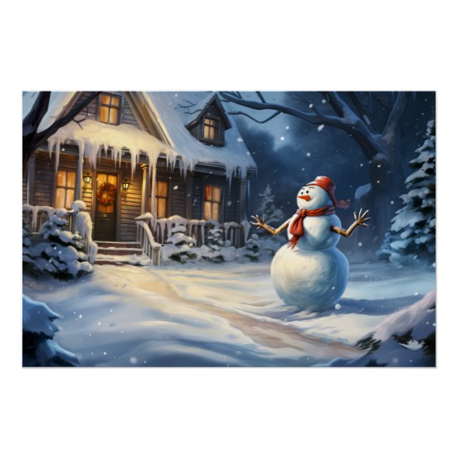 Snowman Painting Poster (Vorderseite)
