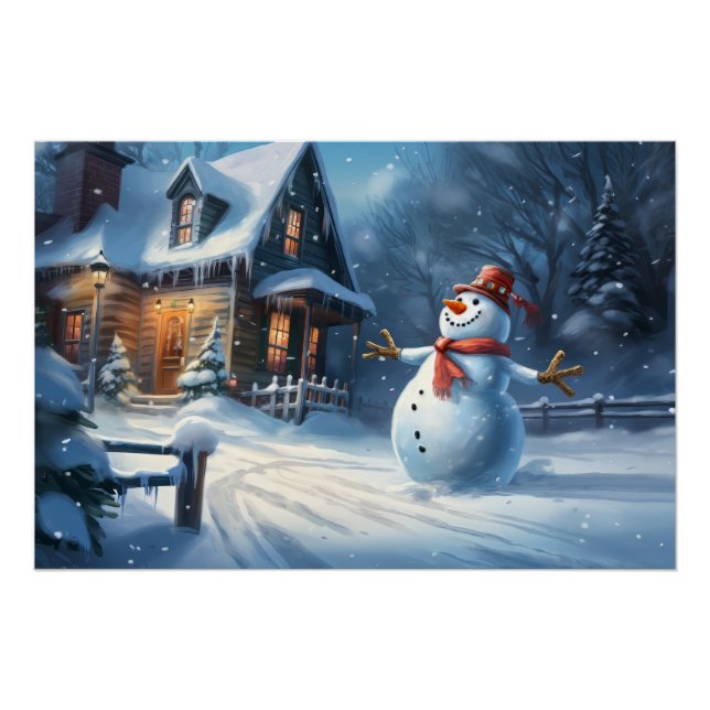 Snowman Painting Poster (Vorderseite)