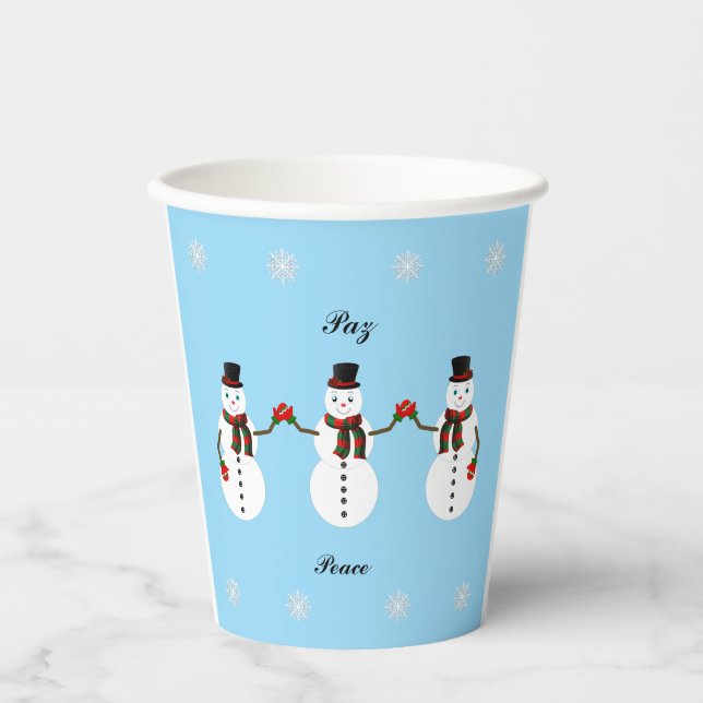 Snowman Paper cup Pappbecher (Vorderseite)