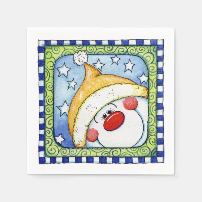 Snowman - Paper Napkins Serviette (Vorderseite)