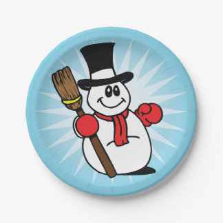 Snowman-PapierTeller Pappteller