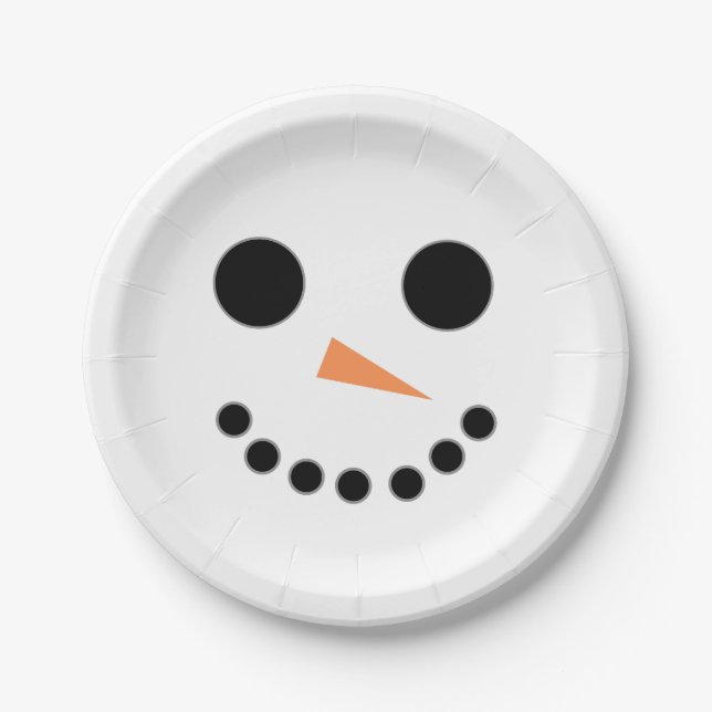 Snowman Pappteller (Vorderseite)