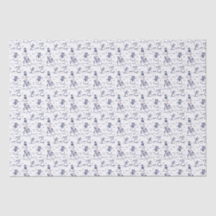 Snowman Parade Toile - blau Seidenpapier