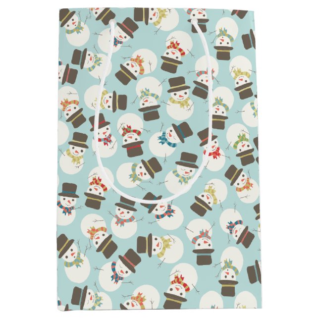 Snowman Party Mittlere Geschenktüte (Vorderseite)