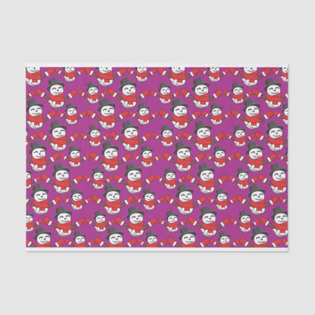Snowman Pattern Seidenpapier (Vorderseite)