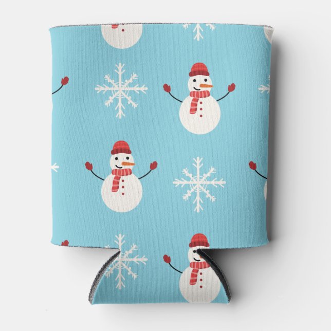 Snowman Pattern, Weihnachtsgeschenke Dosenkühler (Vorderseite)