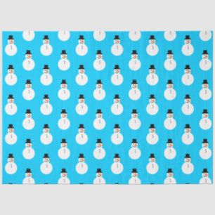Snowman Pattern Winter Weihnachtsfeiertag Sky Blue Seidenpapier