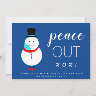 Snowman Peace Out 2021 Weihnachten
